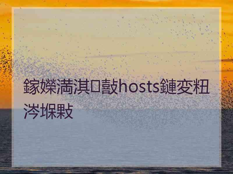 鎵嬫満淇敼hosts鏈変粈涔堢敤