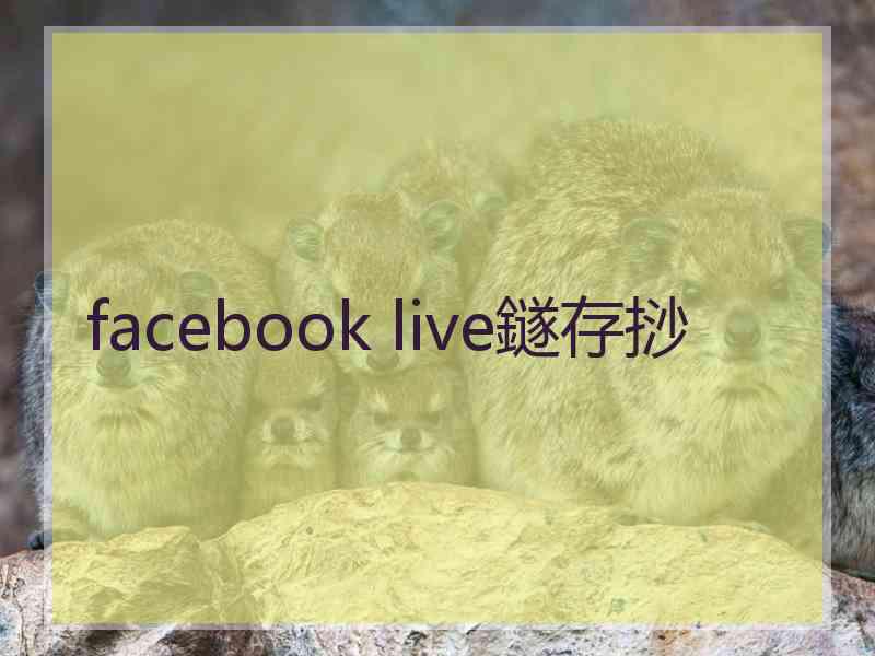 facebook live鐩存挱