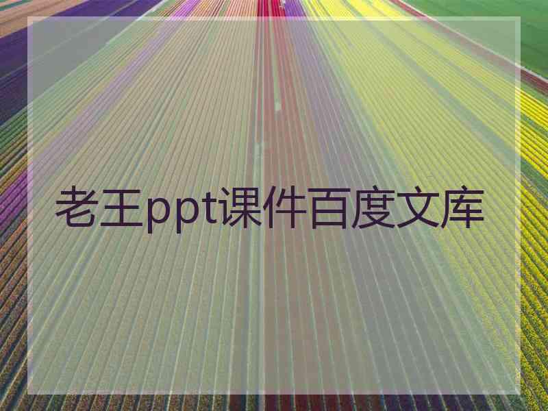 老王ppt课件百度文库