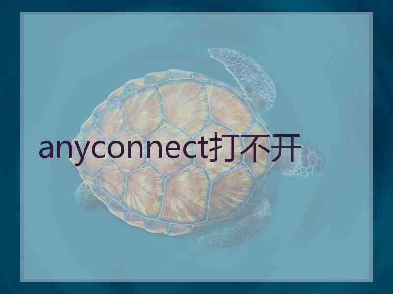 anyconnect打不开