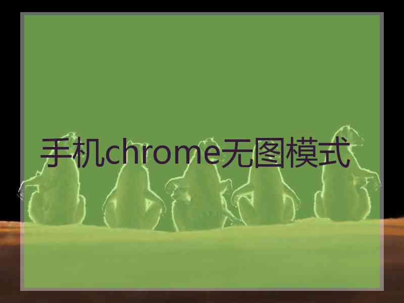 手机chrome无图模式