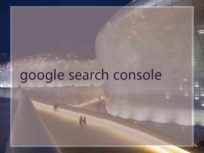 google search console