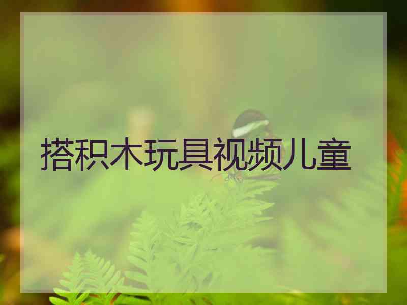 搭积木玩具视频儿童