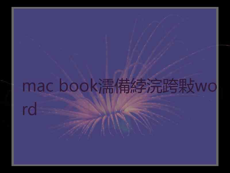 mac book濡備綍浣跨敤word