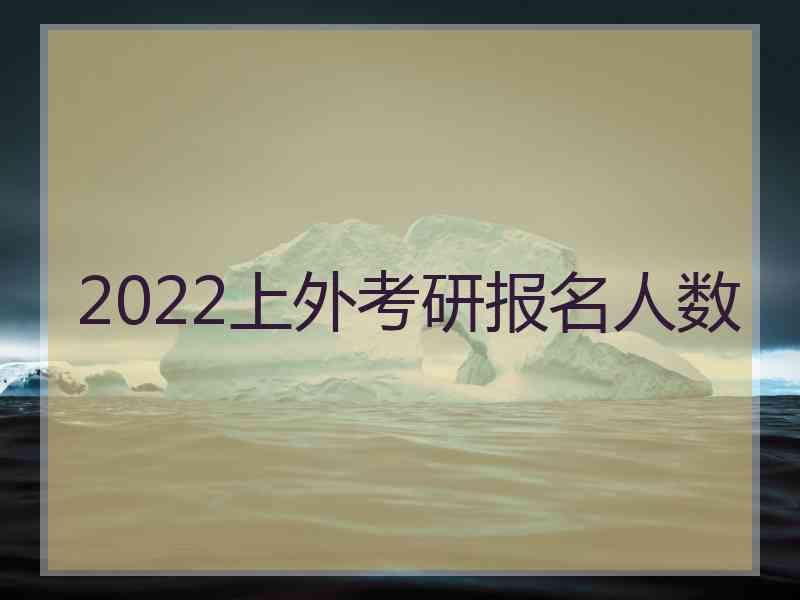 2022上外考研报名人数