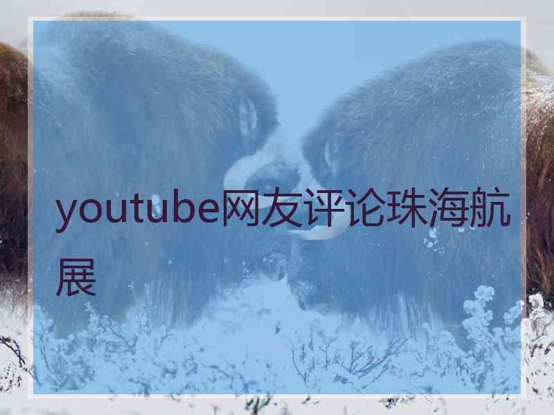 youtube网友评论珠海航展