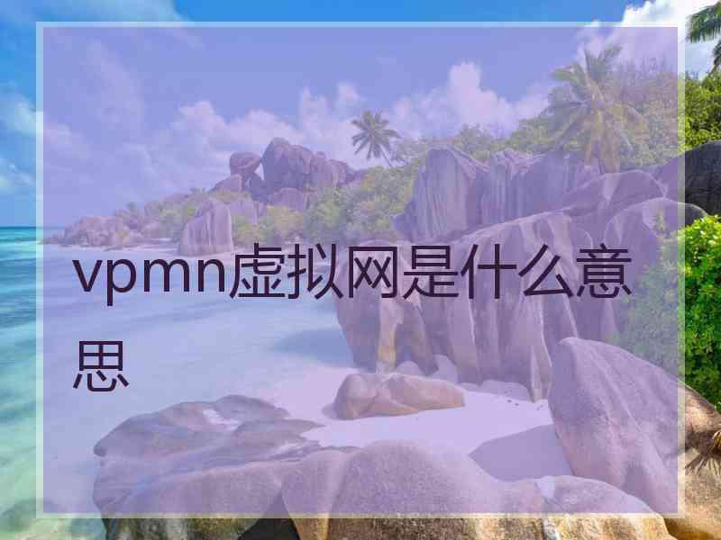 vpmn虚拟网是什么意思