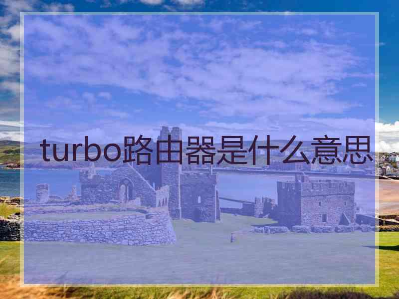 turbo路由器是什么意思