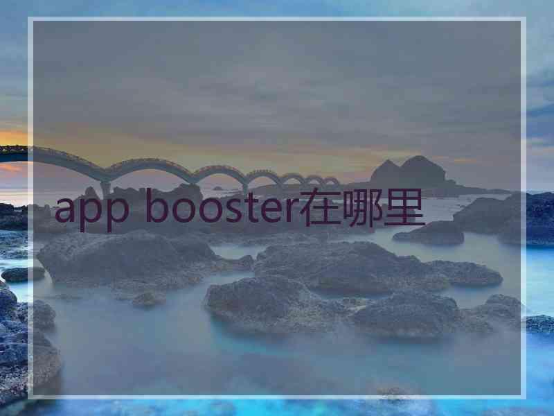 app booster在哪里