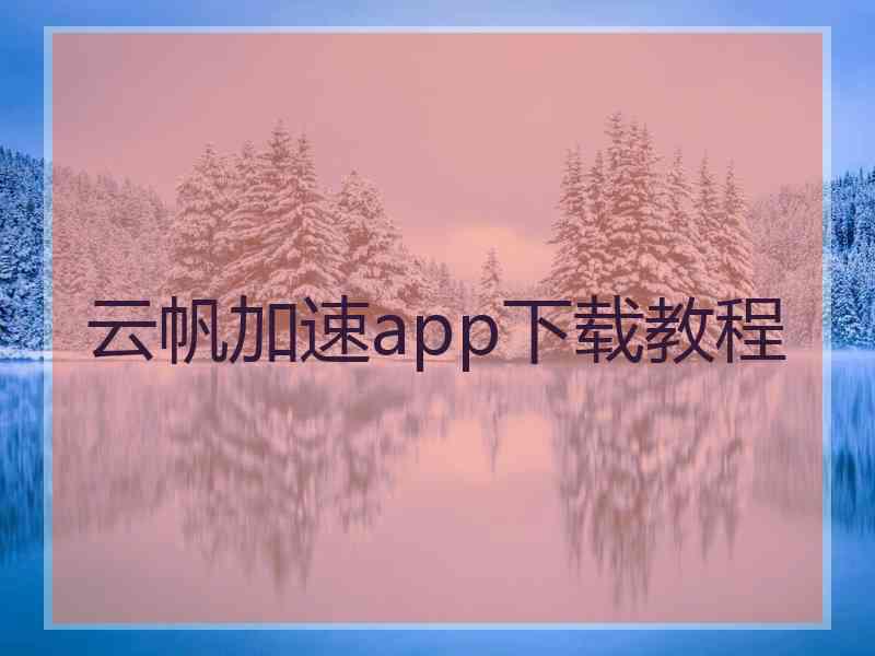 云帆加速app下载教程