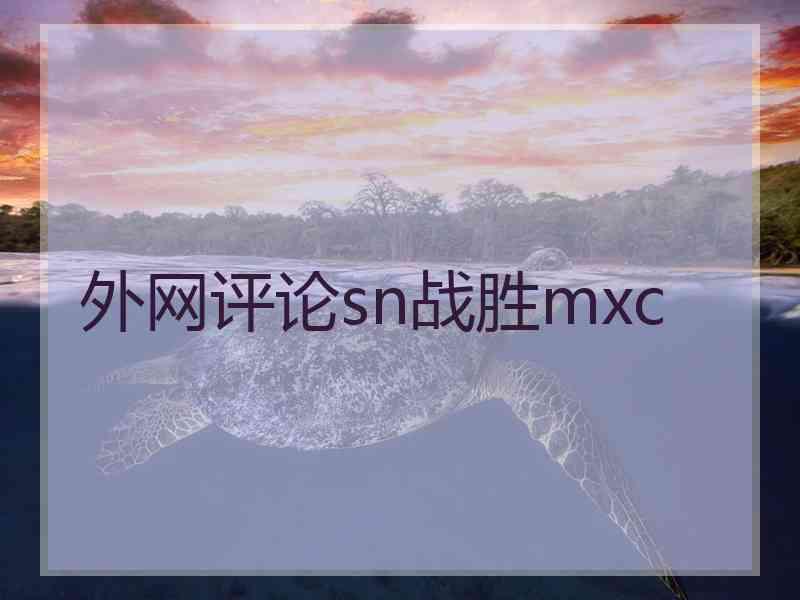 外网评论sn战胜mxc