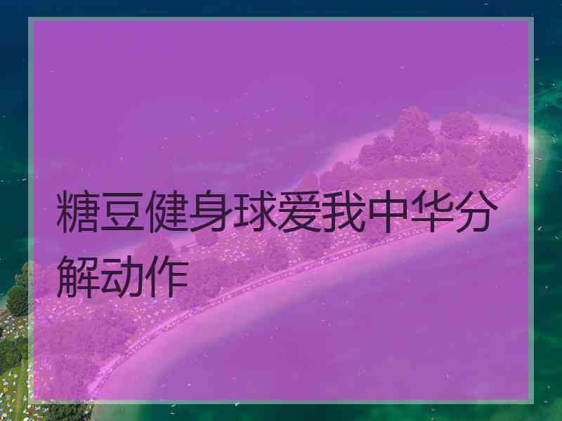 糖豆健身球爱我中华分解动作